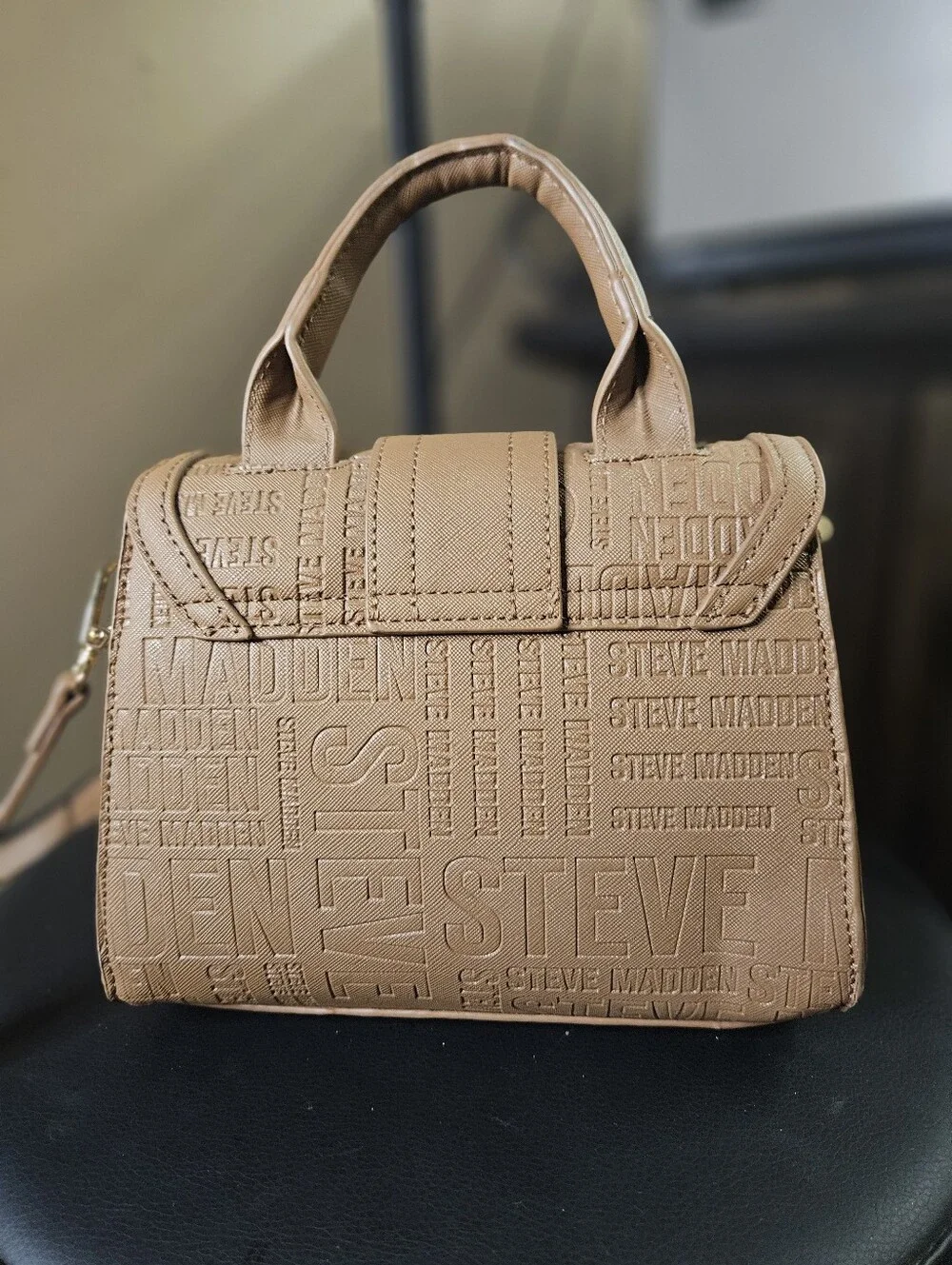 Steve Madden Baubrielle Top Handle Crossbody Bag- In Nutshell